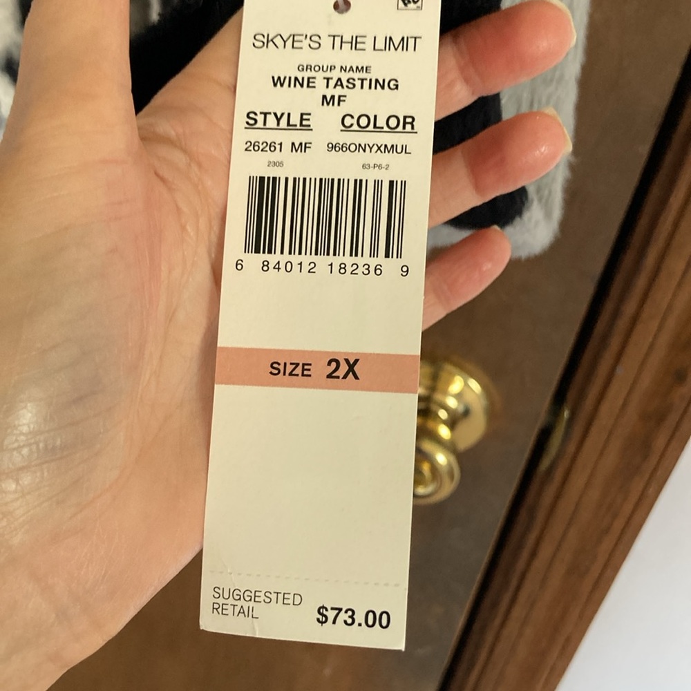 Skye’s the Limit sweater abstract animal print comfy soft neutral 2X - Picture 14 of 17